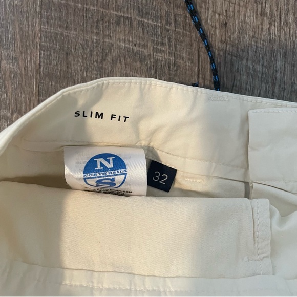 North Sails Defender Gabardine Slim Fit Chinos in Cloud Denser Size 32 NWT - Picture 6 of 7